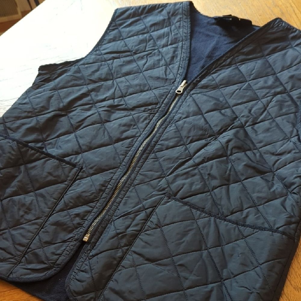 Brooks Brothers Men's Navy Quilted Wool Vest Or Coat Liner - Picture 4 of 8